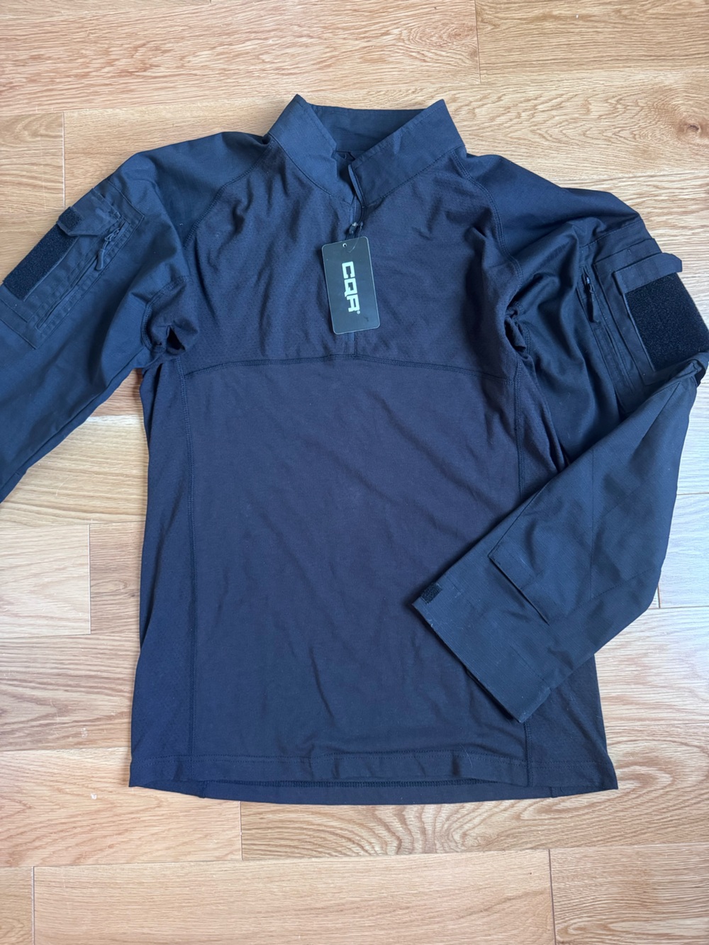 CQR Men’s Tactical Long Sleeve Shirt - Black